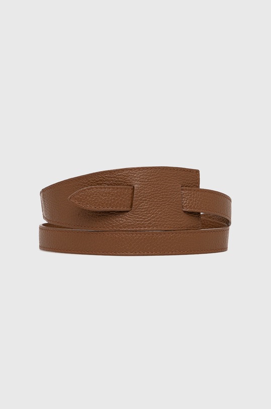 Answear Lab Pasek skórzany brązowy cintura2.2.AJ