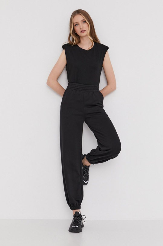 Answear Lab Spodnie dzianina czarny YK7952