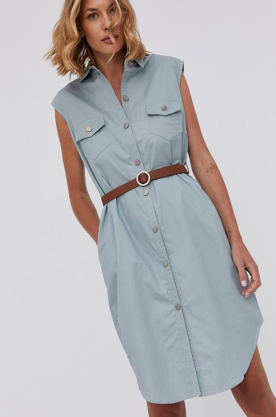 Bavlněné šaty Answear.LAB mini tyrkysová Z2118.ZI