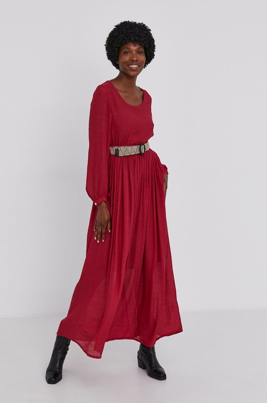 Šaty Answear.LAB L711.3.ML burgundské WZ21