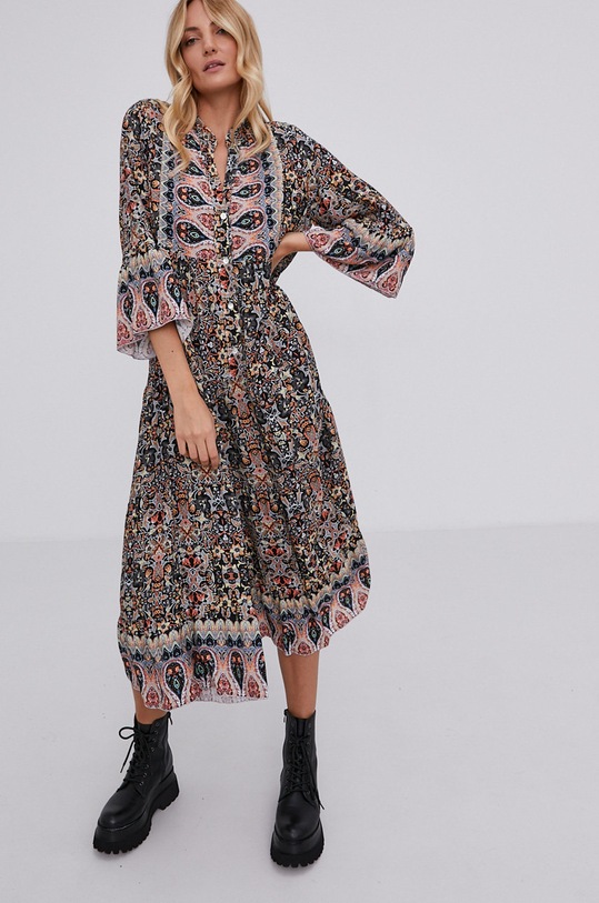 Answear Lab Sukienka trzy czwarte czarny A3324PV.DA