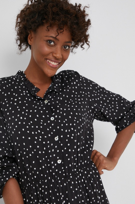 Answear Lab - Sukienka z domieszką wełny czarny 7369.11.1.DA