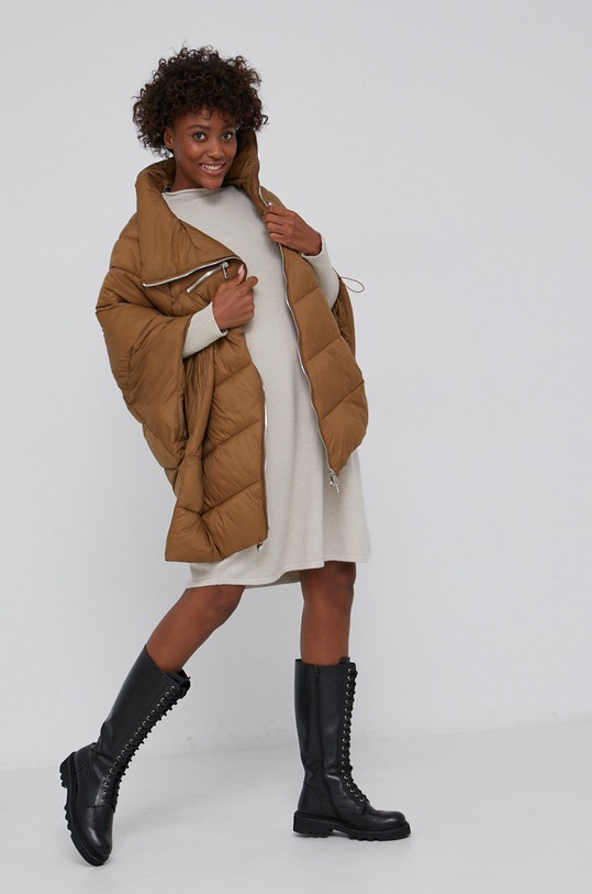 Answear Lab - Sukienka z domieszką wełny 38835.1KR beżowy WZ21