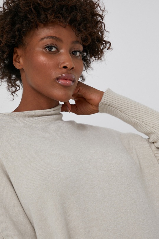 Answear Lab - Sukienka z domieszką wełny 38835.1KR beżowy