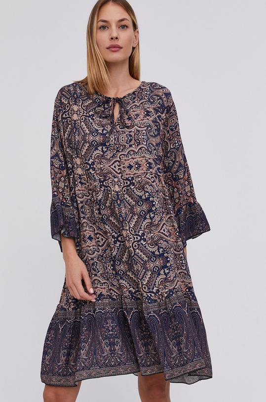 Answear Lab Sukienka trzy czwarte granatowy 3069.1.AJ