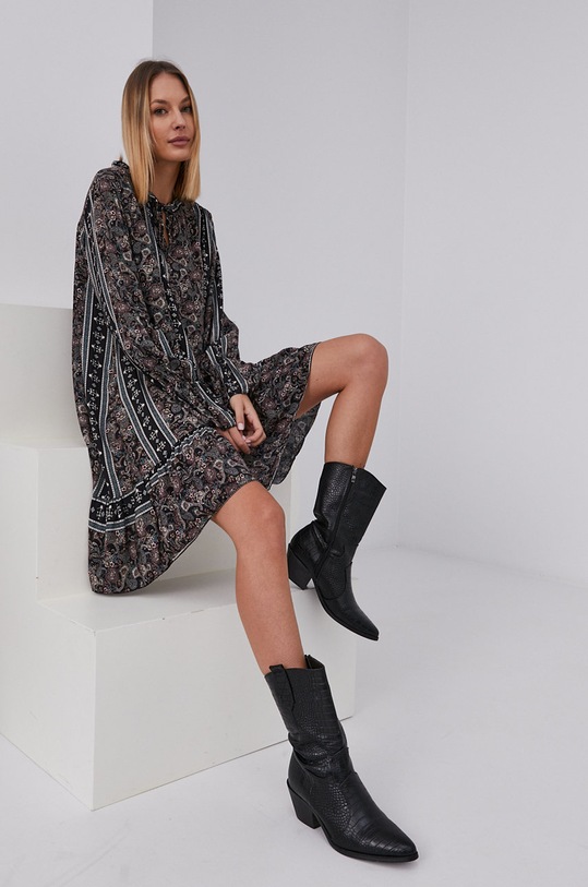 Answear Lab rochie mini negru 3008.AJ