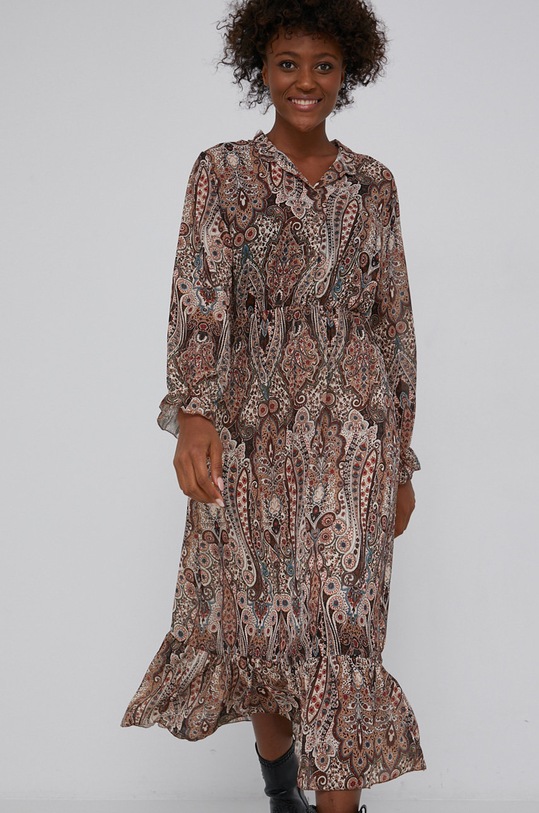 Answear Lab - Sukienka casual beżowy 111111.AJ