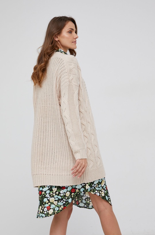 Answear Lab Kardigan beżowy LK.249ORGANICF.1.KR