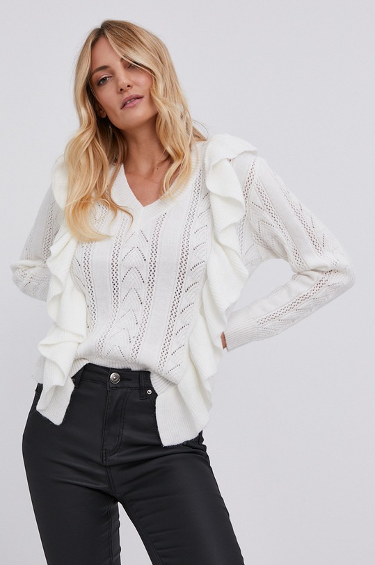 Answear Lab Sweter szpic biały SC2323.MB