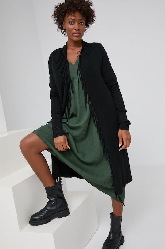 Answear Lab - Cardigan uni negru ZM1081.1.KR