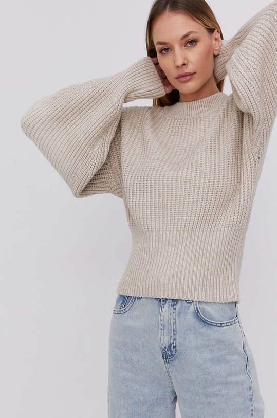 Sveter Answear.LAB s prímesou vlny béžová N6855.AJ