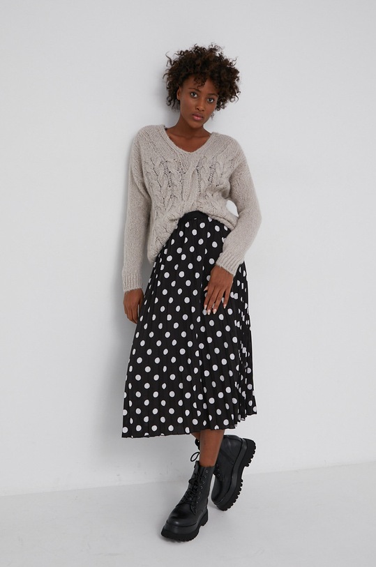 Answear Lab - Sweter z dodatkiem wełny 8543.AJ beżowy WZ21