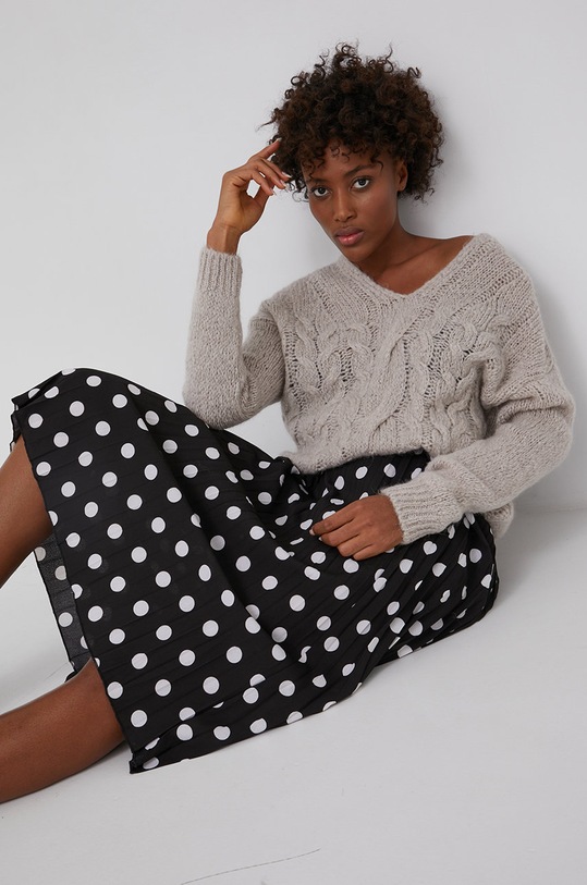 Answear Lab - Sweter z dodatkiem wełny beżowy 8543.AJ