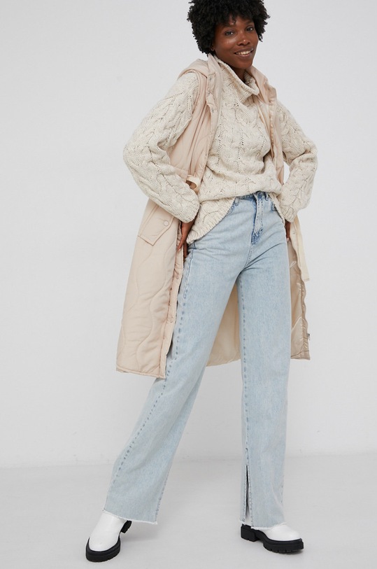 Answear Lab Sweter wełniany 3024.1KR beżowy WZ21