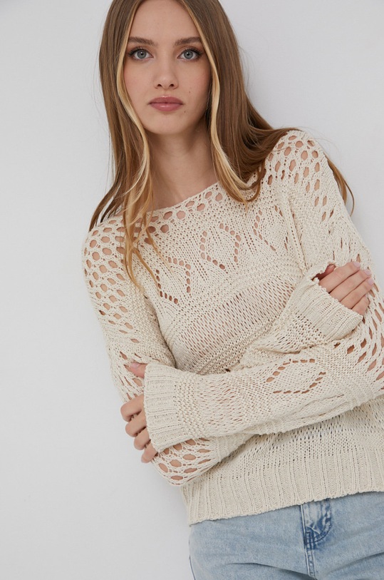Answear Lab Sweter BIS.4.AJ beżowy WZ21