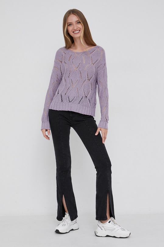 Answear Lab Sweter BIS.7.AJ fioletowy WZ21