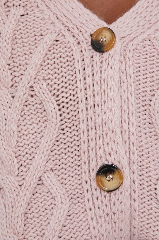 Answear Lab Kardigan z domieszką wełny NT1.DA różowy