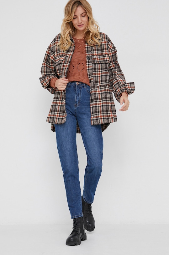 Answear Lab Sweter BIS.5.AJ brązowy WZ21