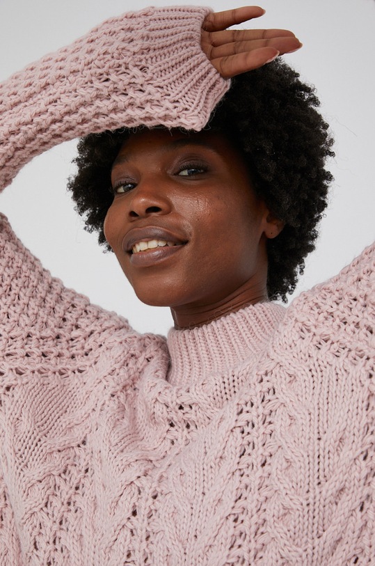 Sveter s prímesou vlny Answear.LAB s prímesou vlny ružová NT4.DA