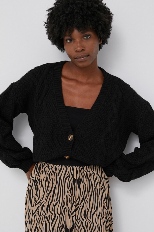 Vlněný svetr Answear.LAB vlna černá 5002.2KR