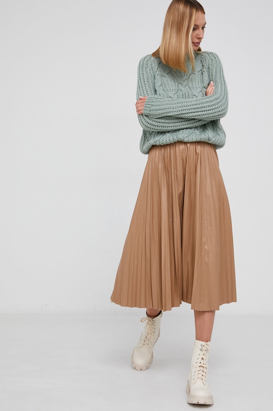 Answear Lab Sweter z domieszką wełny NT6.1.DA turkusowy WZ21