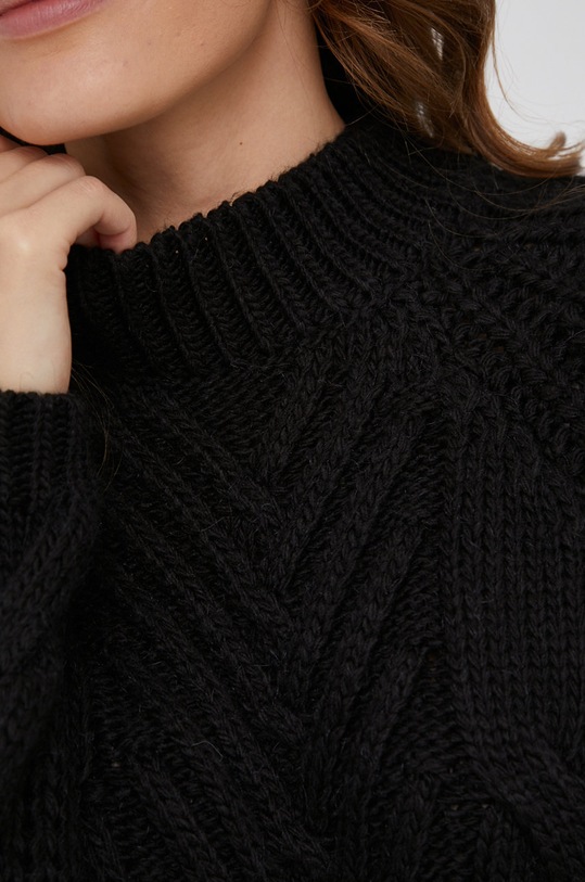 Answear Lab Sweter z domieszką wełny NT7.1.DA czarny