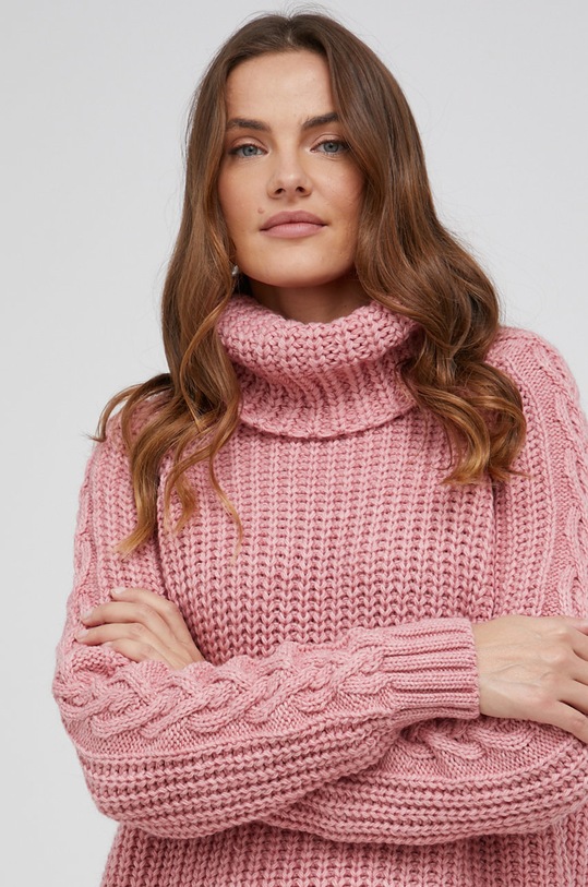 Answear Lab Sweter 2024.AJ różowy