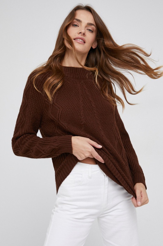 Answear Lab Sweter pozostałe brązowy 7146.3.DA