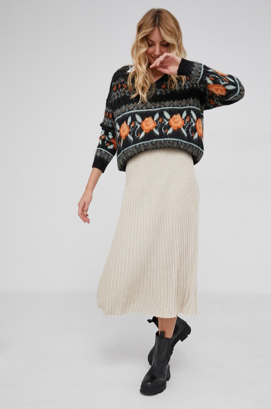 Answear Lab Sweter z domieszką wełny MC18880.AJ czarny WZ21