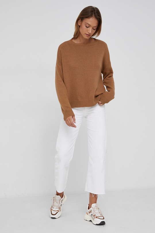 Answear Lab Sweter z domieszką kaszmiru KA628245.1.AJ brązowy WZ21