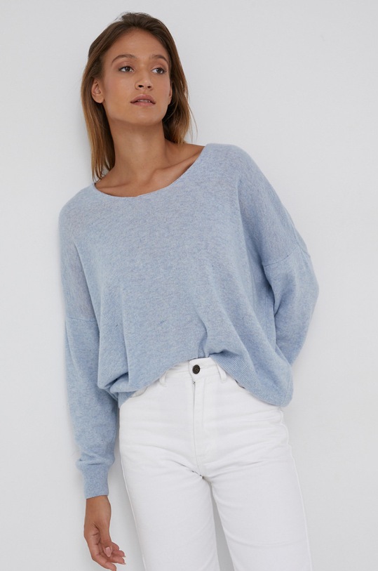 Answear Lab Sweter z domieszką kaszmiru KA628838.AJ niebieski WZ21