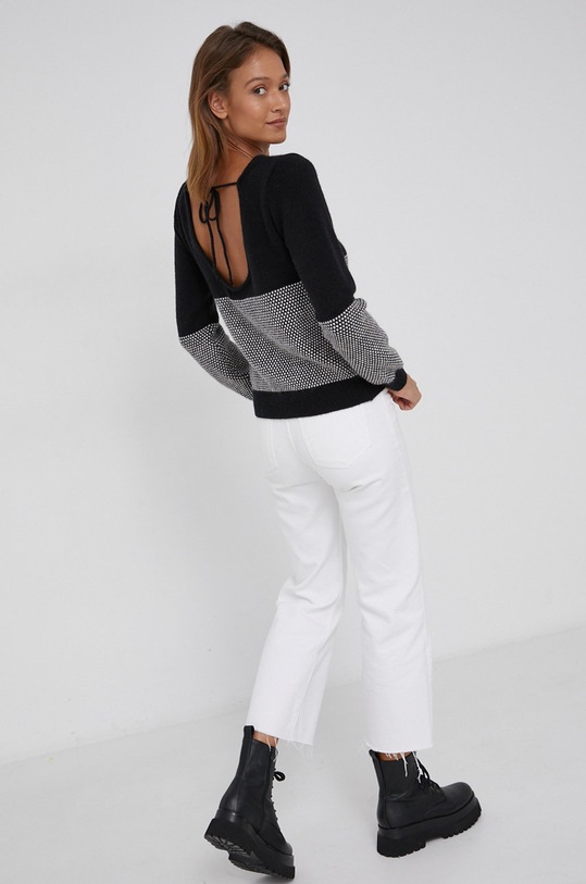 Answear Lab Sweter z domieszką wełny P47.AJ czarny WZ21