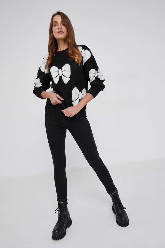 Answear Lab Sweter z domieszką wełny AT7225.1.AJ czarny WZ21