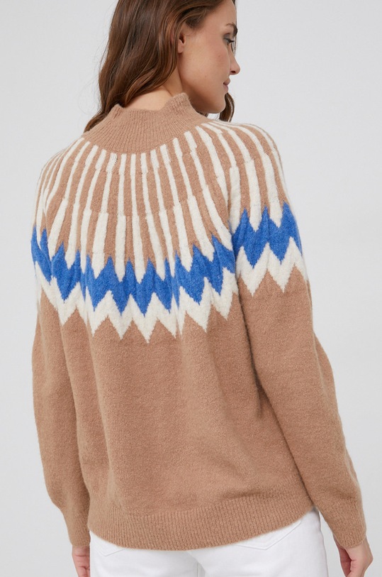Odzież Answear Lab Sweter z domieszką wełny AT5509.1.AJ brązowy