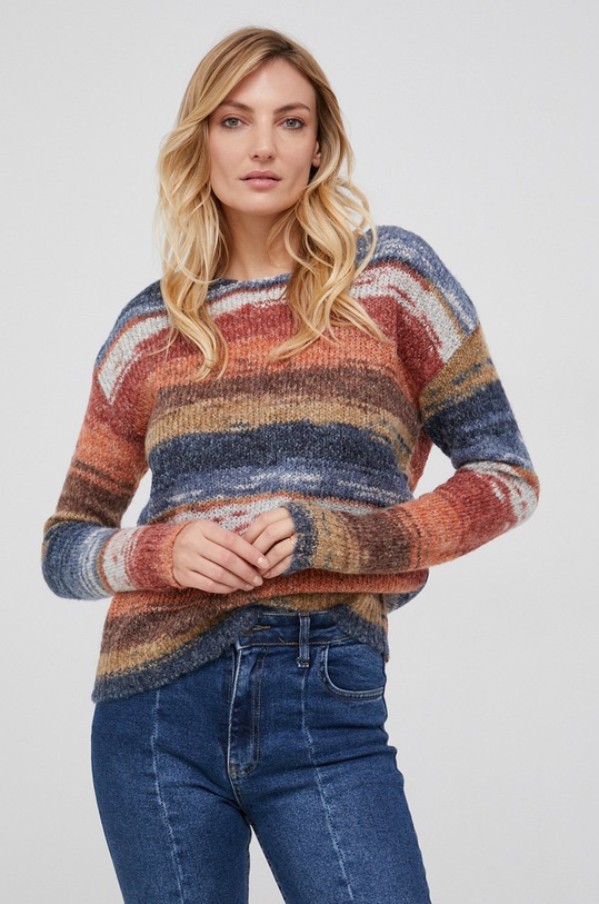 Odzież Answear Lab Sweter wełniany 383571.1.AJ pomarańczowy