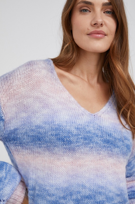Answear Lab Sweter z domieszką wełny niebieski PM8761.2KR