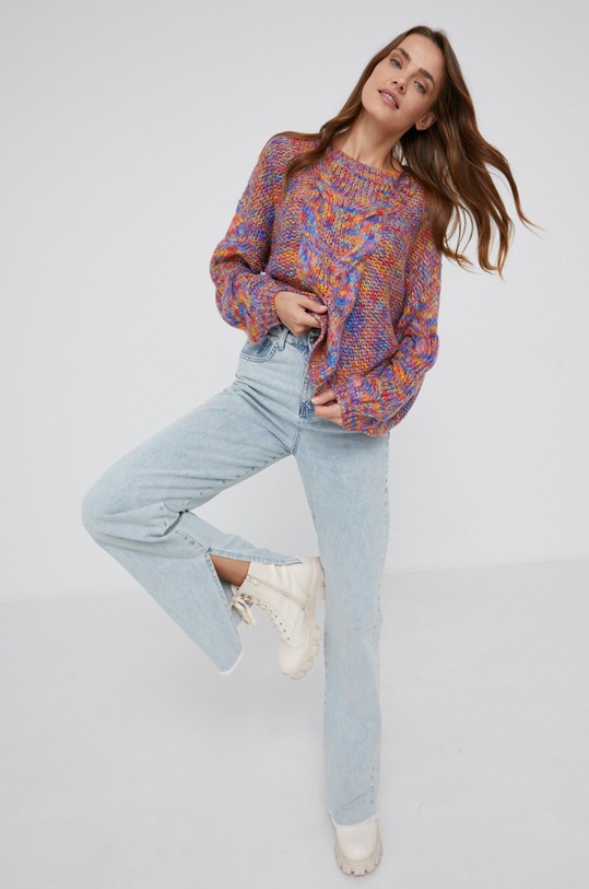 Answear Lab Sweter z domieszką wełny PM8042.KR multicolor WZ21