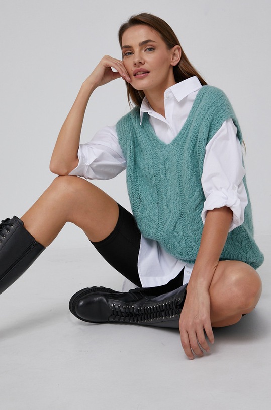 Answear Lab Kamizelka szpic turkusowy 5026.1.1.DA