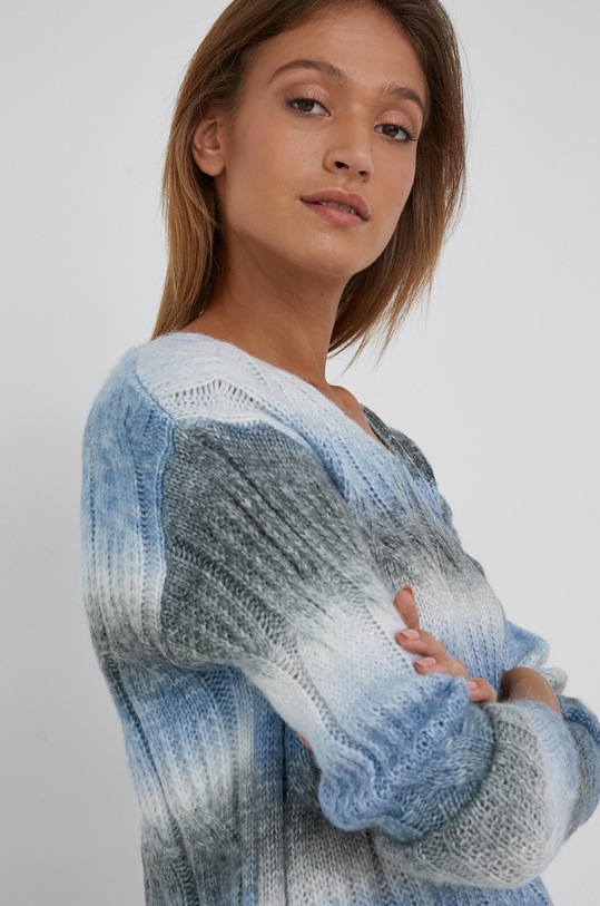 Answear Lab Sweter z domieszką wełny 657.1.AJ niebieski