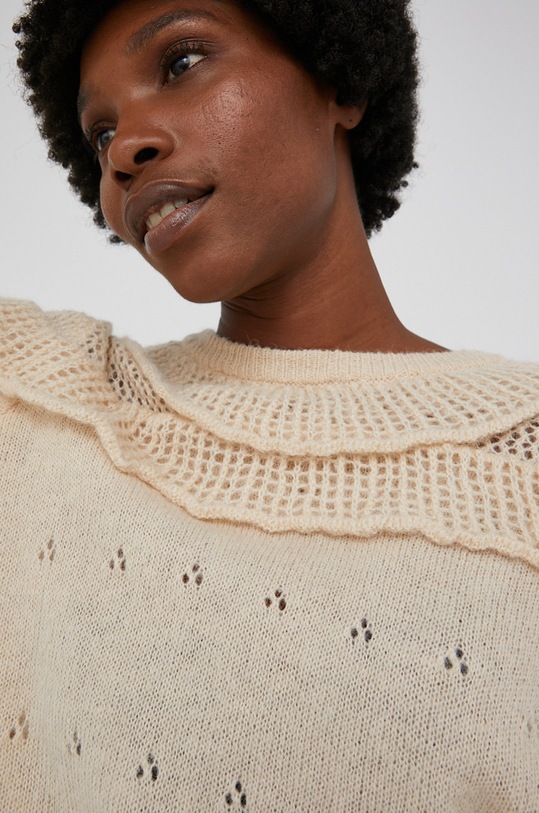 Answear Lab Sweter z domieszką wełny YHC388.AJ beżowy