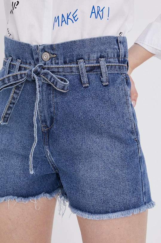 Answear Lab Szorty jeansowe niebieski CH6159.DA