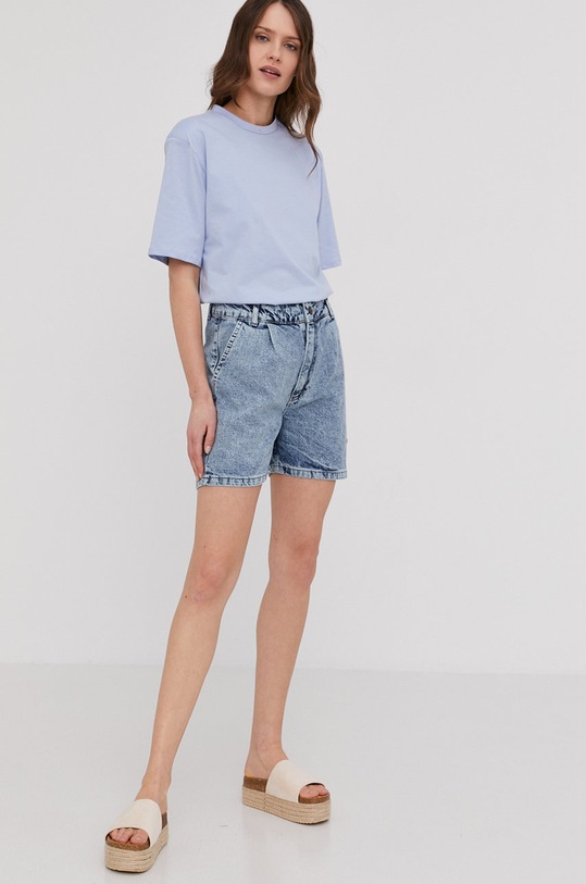 Answear Lab Szorty jeansowe S241122 niebieski WZ21