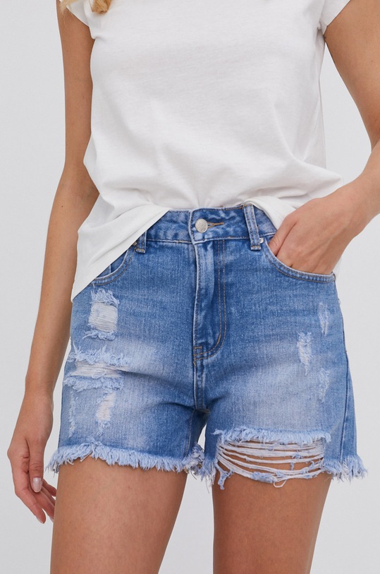 Answear Lab Szorty jeansowe z elastanem niebieski S2604.MZ