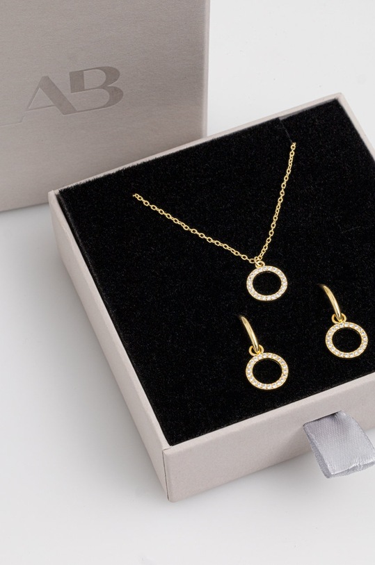 Колие и обеци от сребро със златно покритие Answear Lab позлатен злато PPAC20/C.PGAR791/C.WK