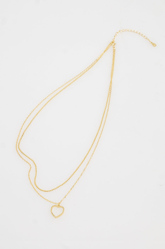 Answear Lab naszyjnik srebrny neckll25.DB złoty WZ22