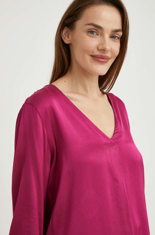 Answear Lab bluzka z jedwabiem regular różowy G12702.WK