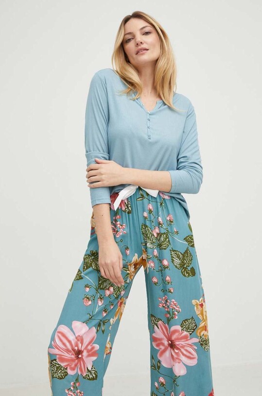 Îmbrăcăminte Answear Lab pijama pi5.DB albastru