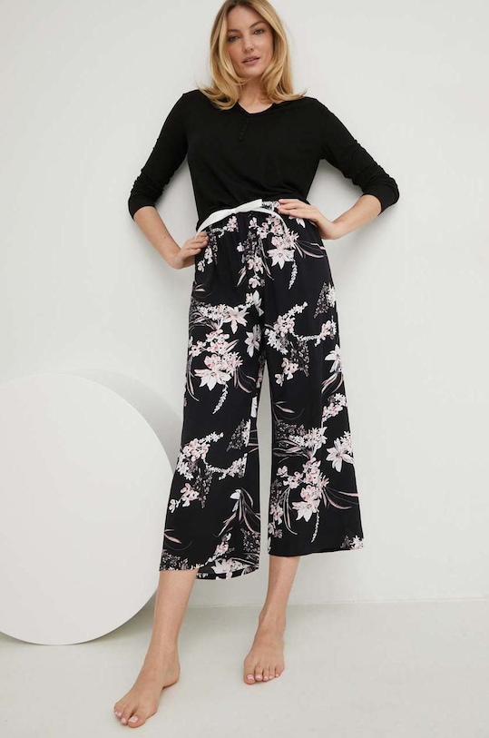 Answear Lab pijama pi7.DB negru WZ22