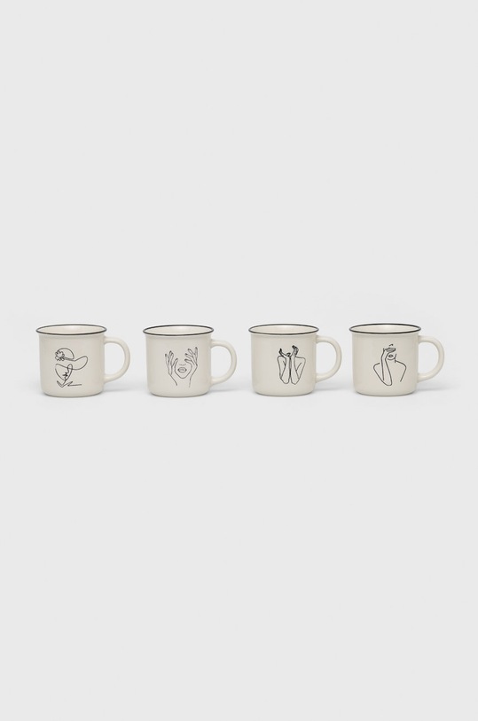 Кухня та бар Answear Lab Набір чашок (4-pack) PC193622.WK білий