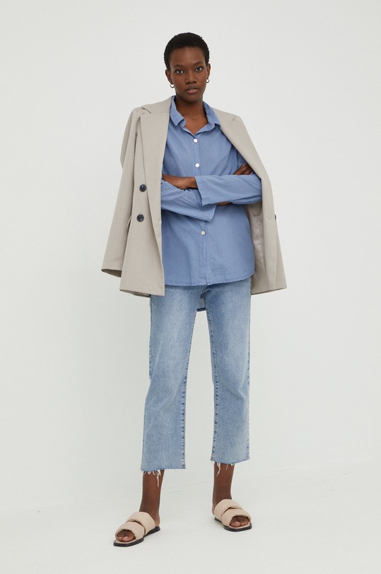 Bavlnená košeľa Answear.LAB G20624.W modrá WZ22